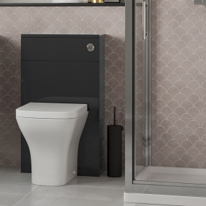 Signature Aalborg Back to Wall WC Toilet Unit 500mm Wide - Anthracite Gloss | Product Image