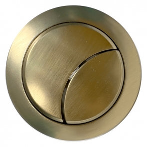 Signature Dual Push Button Cover (Rod) - Brushed Brass