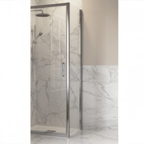 Signature Icon Hinged Shower Door Optional Side Panel 800mm Wide - 8mm Glass