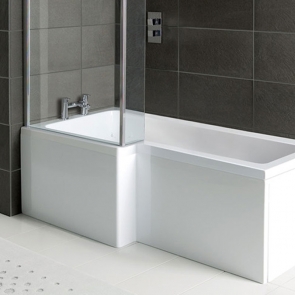 Signature Acrylic L-Shape Bath Front Panel 520mm H x 1700mm W - White