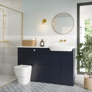 Signature Bergen Base End Panel 330mm H x 900mm W - Matt Indigo Blue