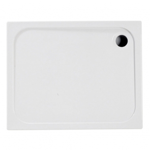 Signature Deluxe Rectangular Shower Tray with Waste 1000mm x 800mm - White