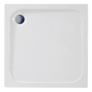 Signature Deluxe Square Shower Tray with Waste 700mm x 700mm - White