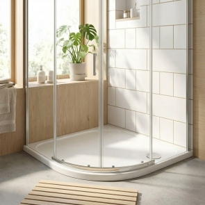 Signature Deluxe Offset Quadrant Shower Tray 1200mm x 900mm Left Handed (inc Waste) | Product Image