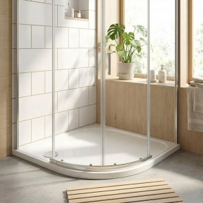 Signature Deluxe Offset Quadrant Shower Tray 1200mm x 900mm Right Handed (inc Waste) | Product Image
