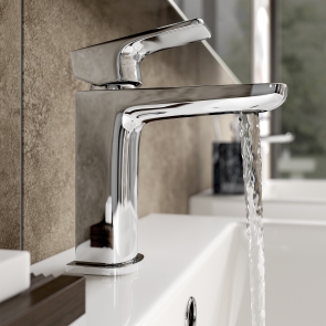 Signature Glide Chrome Mono Basin Mixer Tap (inc Waste) | Product Image