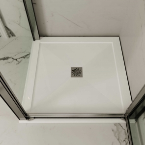 Signature Grade Square Shower Tray with Waste 800mm x 800mm - White