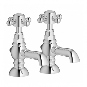 Signature Kensington Basin Taps Pair Pillar Mounted - Chrome
