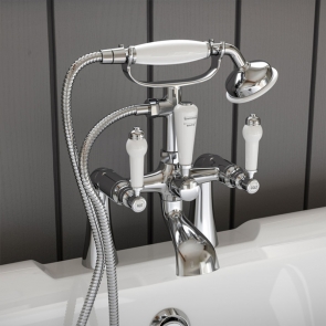 Signature Hampstead Bath Shower Mixer Tap with Shower Kit - Chrome