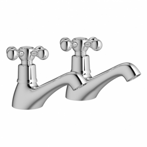 Signature Mayfair Basin Taps Pair Pillar Mounted - Chrome
