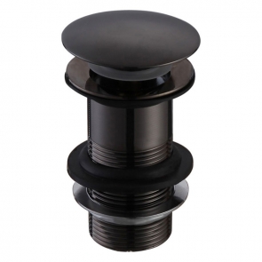 Signature Mushroom Unslotted Basin Waste - Matt Black