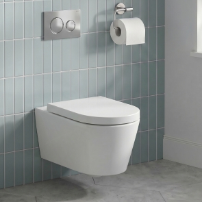 Signature Nazca Rimless Wall Hung Toilet (inc Soft Close Seat) | Product Image