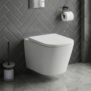 Signature Poseidon Rimless Wall Hung Toilet (inc Soft Close Seat) | Product Image