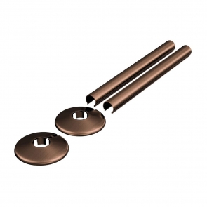 Signature 18mm Radiator Valve Sleeves - Brushed Bronze | Product Image