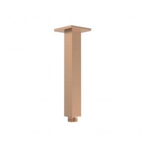 Signature React Square Ceiling Mounted Shower Arm 180mm Length - Brushed Bronze