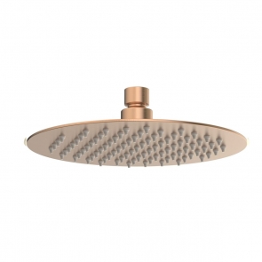 Signature Reflex Round Ultraslim Shower Head 200mm Diameter - Brushed Bronze