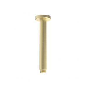 Signature Reflex Round Ceiling Mounted Shower Arm 180mm Length - Brushed Brass