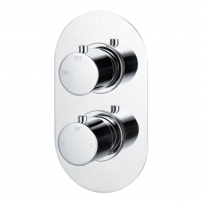 Signature Reform Thermostatic 1 Outlet Concealed Shower Valve Dual Handle - Chrome | Product Image
