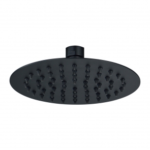 Signature Reflex Round Ultraslim Shower Head 200mm Diameter - Matt Black