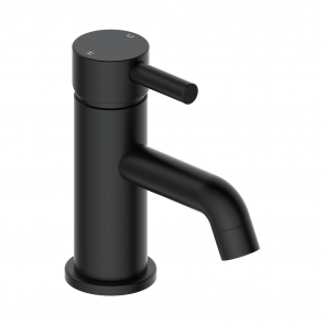 Signature Sail Mini Mono Basin Mixer Tap Single Handle with Click Clack Waste - Matt Black | Product Image