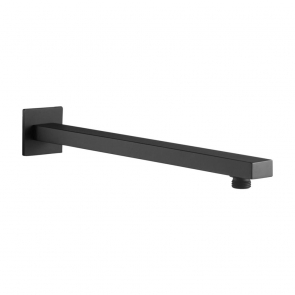 Signature Square Wall Mounted Shower Arm 300mm Length - Matt Black