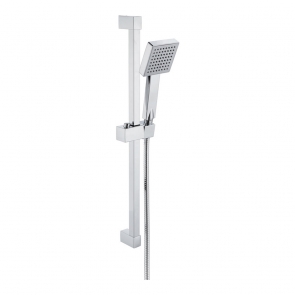 Signature Square Shower Slide Rail Kit with Single Function Handset - Stainless Steel