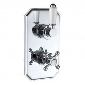 Signature Traditional Thermostatic 1 Outlet Concealed Shower Valve Dual Handle - Chrome
