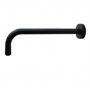 Vema Timea Wall Mounted Round Shower Arm 300mm Length - Black