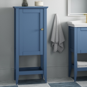 Signature Tribute Floor Standing 1-Door Storage Unit 470mm Wide - Matt Misty Blue | Product Image