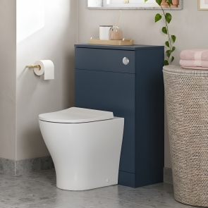 Signature Umea Back to Wall WC Toilet Unit 500mm Wide - Matt Deep Blue | Product Image