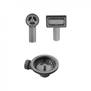The 1810 Basket Strainer Waste Kit with Overflow and Lozenge - Gunmetal