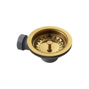 The 1810 Basket Strainer Waste Kit with Overflow - PVD Gold Brass