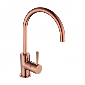 The 1810 Company Courbe Curved Spout Kitchen Sink Mixer Tap - Copper