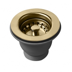 The 1810 Company Basket Strainer Waste for Belafast Sink - Gold/Brass