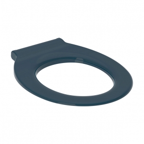 Twyford Avalon Toilet Seat Ring with Bar Hinge Top - Steel Blue