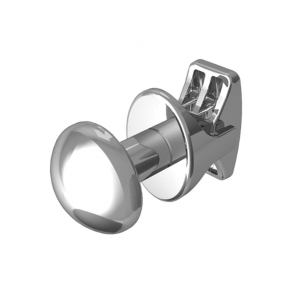 Ultraheat Modern Button Robe Hanger - Chrome