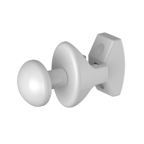 Ultraheat Modern Button Robe Hanger - White