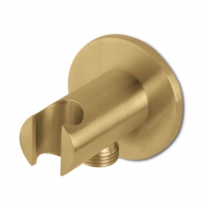 Vema Tiber Handset Wall Bracket and Outlet - Brushed Brass | Product Image