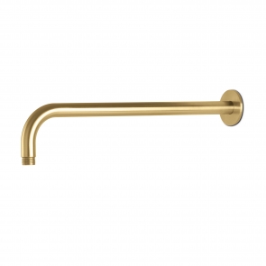 Vema Tiber Wall Mounted Shower Arm 400mm Length - Brushed Brass | Product Image