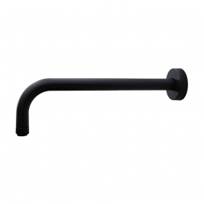 Vema Timea Wall Mounted Round Shower Arm 300mm Length - Black