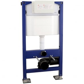 Verona WC Toilet Frame with Cistern and Fixings 980mm High - Blue