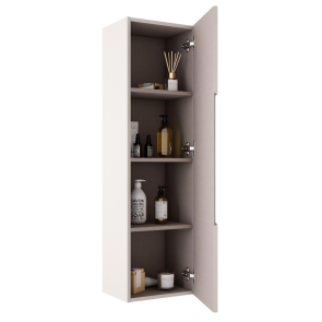 Verona Melanza Matt Cotton 1-Door Tall Bathroom Storage Unit 1200mm (H) x 345mm (W) | Product Image