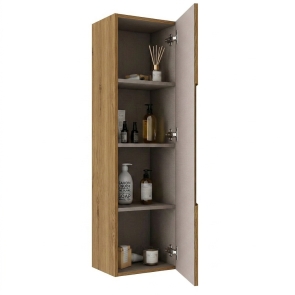 Verona Melanza Oak 1-Door Tall Bathroom Storage Unit 1200mm (H) x 345mm (W) | Product Image