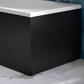 Verona Waterproof PVC Bath End Panel 700mm W - Matt Black