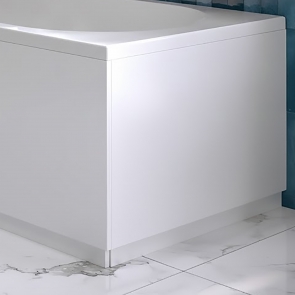 Verona Waterproof PVC Bath End Panel 700mm W - Gloss White