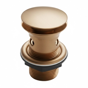 Verona Brushed Bronze Slotted Press Top Basin Waste | Product Image