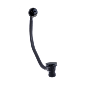 Verona Matt Black Press Top Bath Waste and Overflow | Product Image