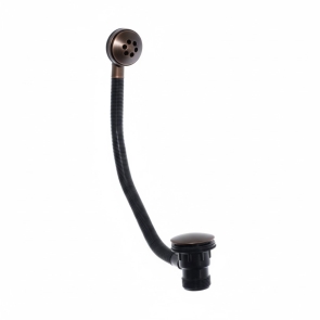 Verona Brushed Bronze Press Top Bath Waste and Overflow | Product Image