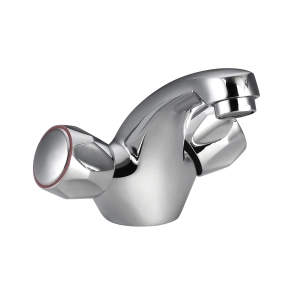 Verona Utility Mono Basin Mixer Tap Dual Handle Chrome | Product Image