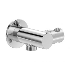 Villeroy & Boch Universal Round Wall Outlet and Hand Shower Holder - Chrome